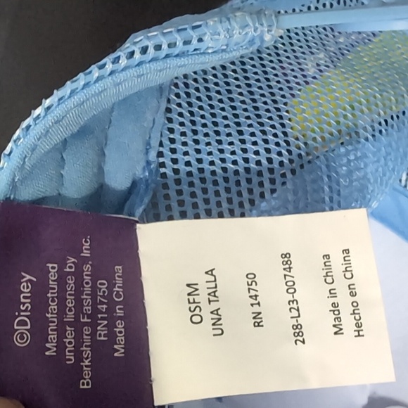 NWT, Berkshire Fashions,Disney Angel & Stitch Blue/White Girls Trucker Hat. - Picture 8 of 8